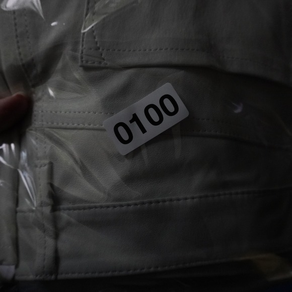 FRAME Le Crop Mini Boot White Leather Flare Pants Women's Size XS Western Cowboy - Picture 14 of 14